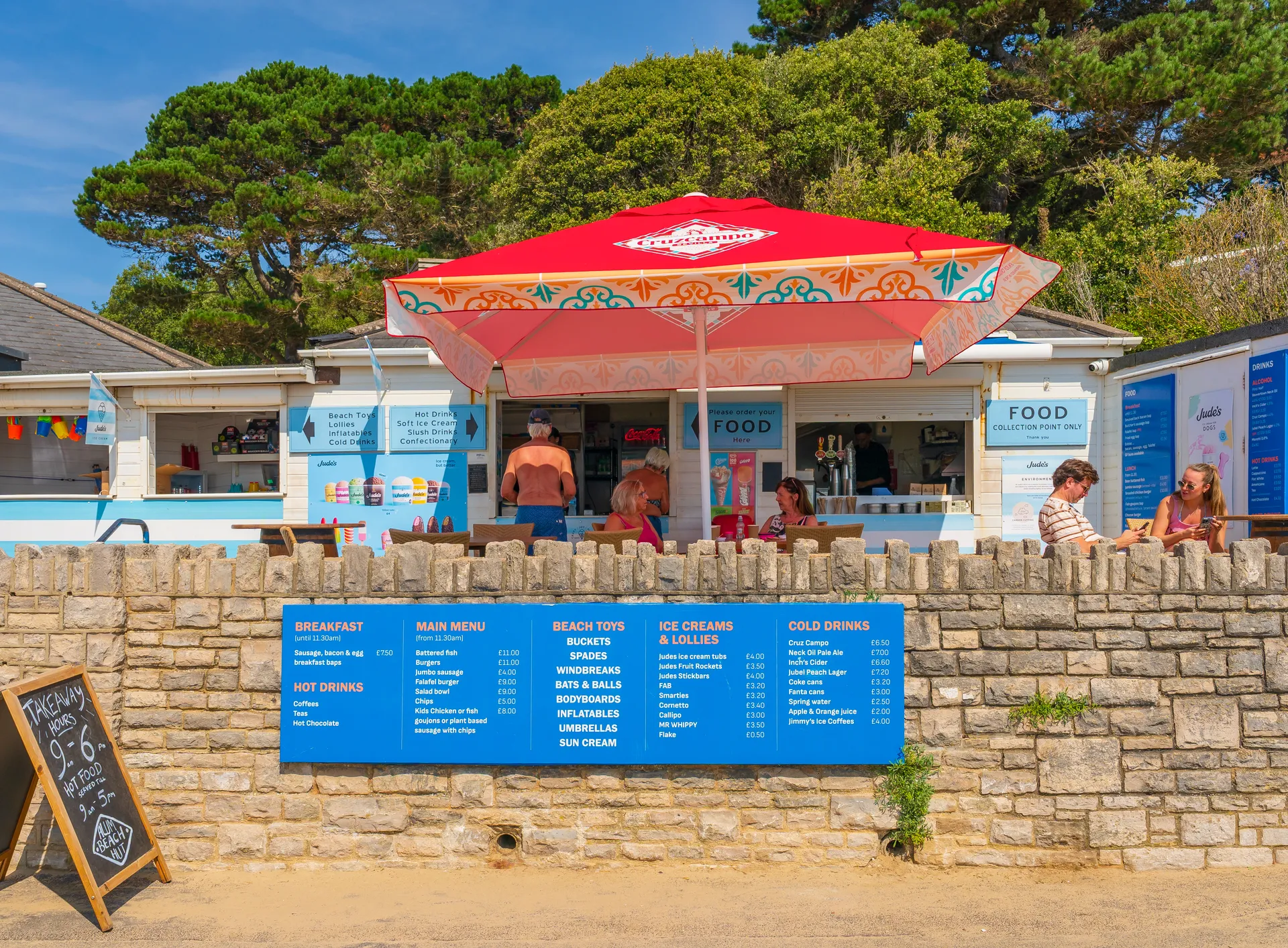 Beach takeaway counter