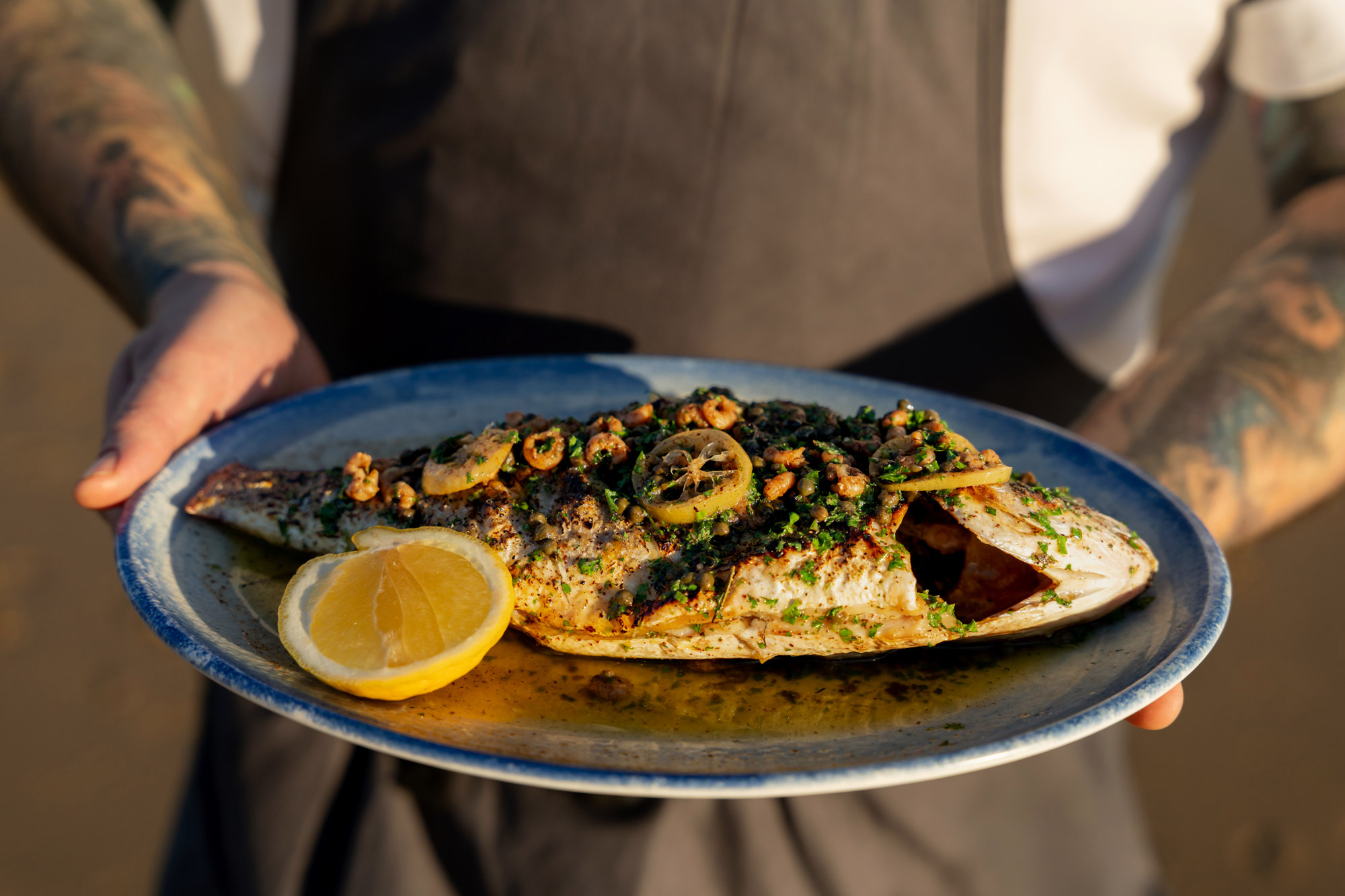 Alum Beach Hut — fresh fish